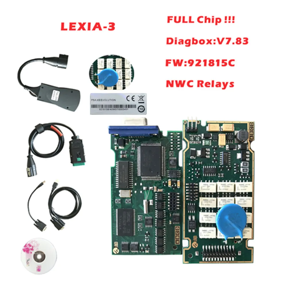 Диагностический сканер Lexia PP2000 V25 полный чип 3 V48 Diagbox 7 83 серийный инструмент 921815C |