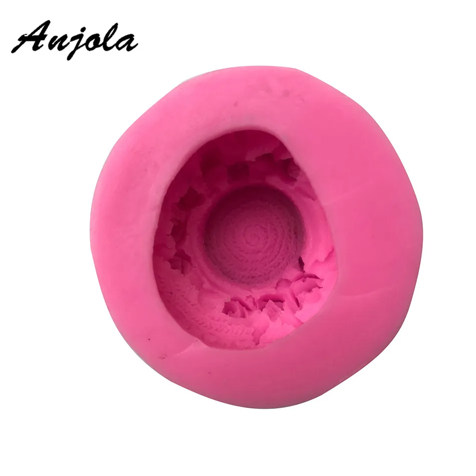 Anjola Diy силиконовые формы круглый соломенная шляпа украшения торта ручной