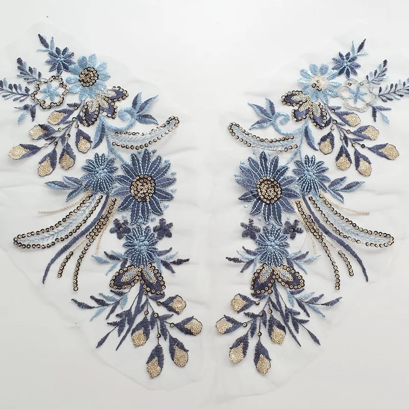 

Embroidery Cloth Decoration Flower Patch for Fashion Wedding Dress Embroidery Handmade DIY Patch