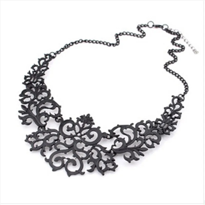Женское Винтажное колье чокер с полым цветком ожерелье из сплава 3 цвета|jewelry for