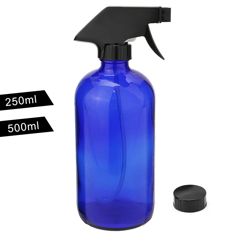 Синий стеклянный флакон с распылителем 250 мл 500 мл|water bottle container|bottle containerspray |
