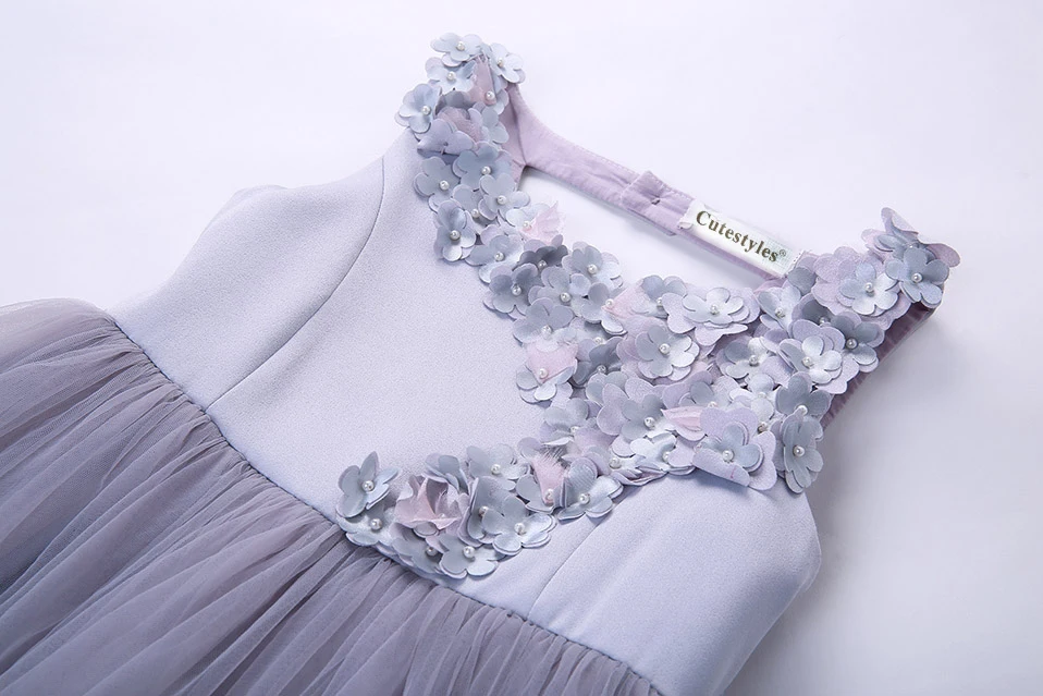 Cutestyles вечерние платья для детей цветочные без рукавов подружки невесты с