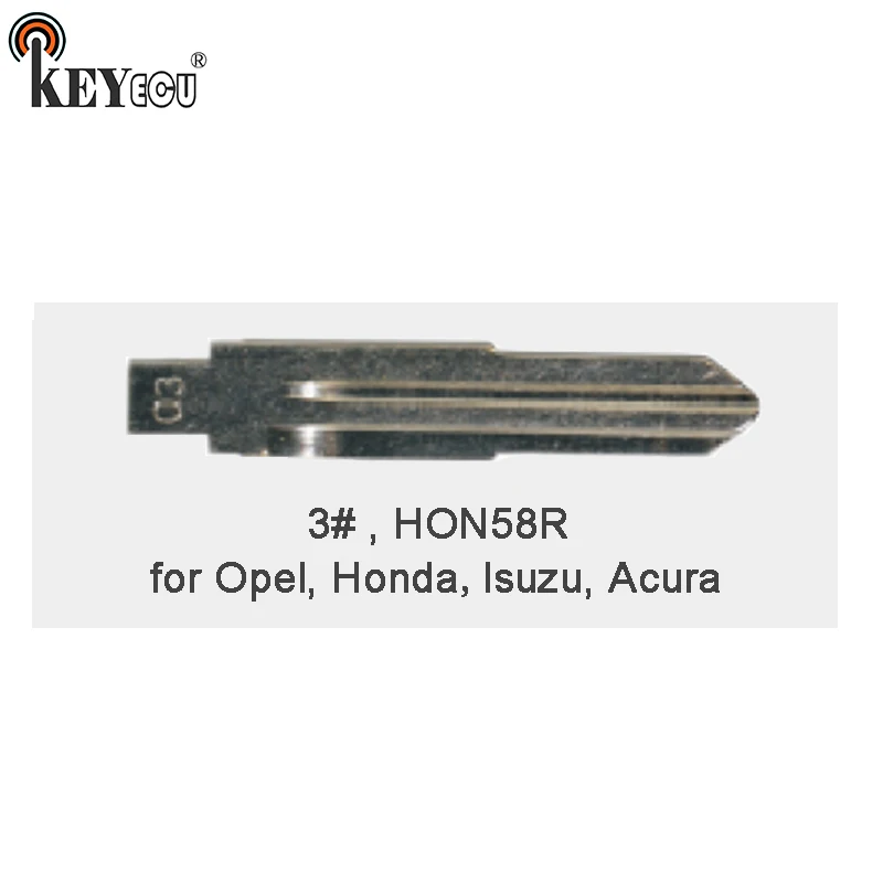 

KEYECU 25x KEYDIY Universal Remotes Flip Key Blade 3# , HON58R for Opel, for Honda, for Isuzu, for Acura