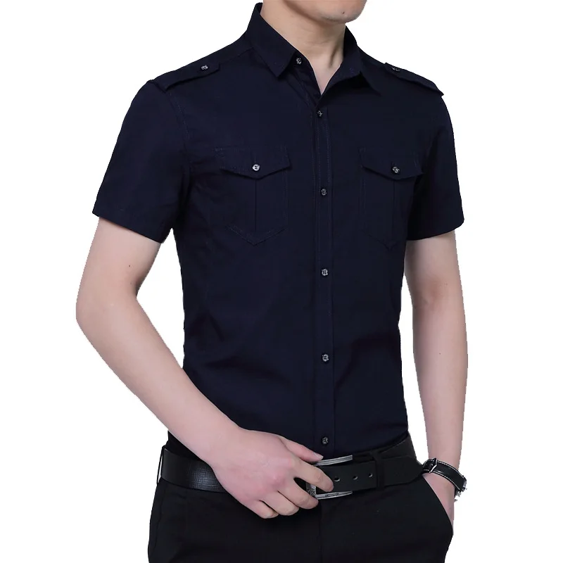 2018 Summer Solid Casual Men Shirts Short Sleeve Turn Down Collar Slim Plus Size M-XXXXL Hot Sale New Brand Men's | Мужская одежда