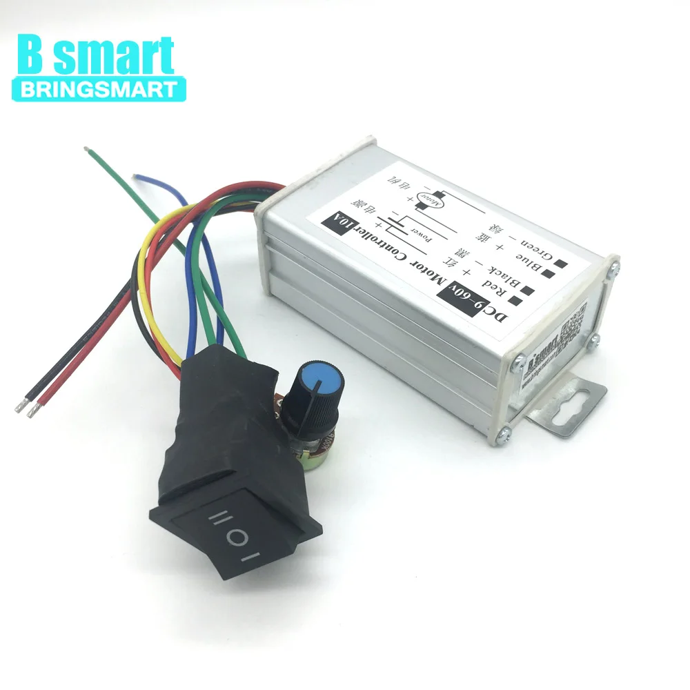 Контроллер скорости электродвигателя Bringsmart CCM6D PWM DC 9 60 в Реверсивный беговый 10 А