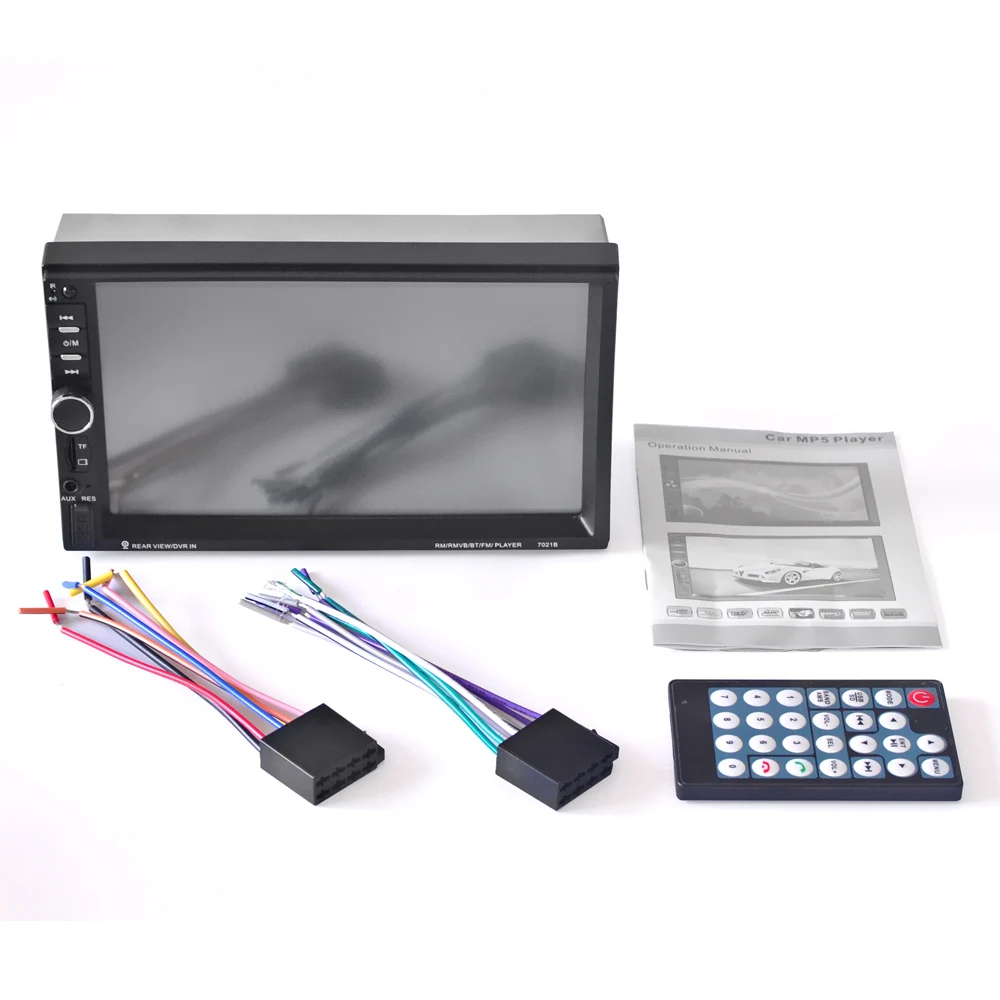 7021B 2 Din 12V автомобильное многофункциональное радио сенсорный экран Bluetooth MP3 плеер
