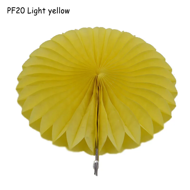 light yellow 1 шт. 10/15/20/25/30 см сотовая ткани Бумага цветок вентиляторы детская День рождения Свадебный дом свадебное украшение автомобиля - Цвет: light yellow