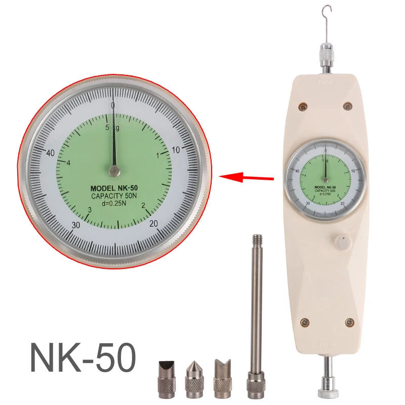 NK 50 аналоговый силовой Датчик циферблат динамометр метр тестер|force gauge|analog force
