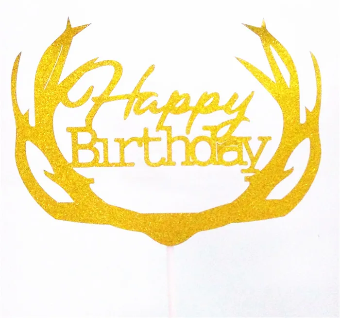 Gold B001 Cake Flag Топпинг для кексов принцессы День рождения Декорации взрослые один торт фигурки жениха и невесты; на свадьбу для маленьких мальчиков вечерние украшения вечерние поставки фигурки жениха и невесты; - Цвет: Gold B001 Cake Flag