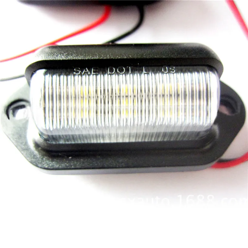 Новый 6 светодиодный номерные знаки для мотоциклов Tag светильники черный Лодка