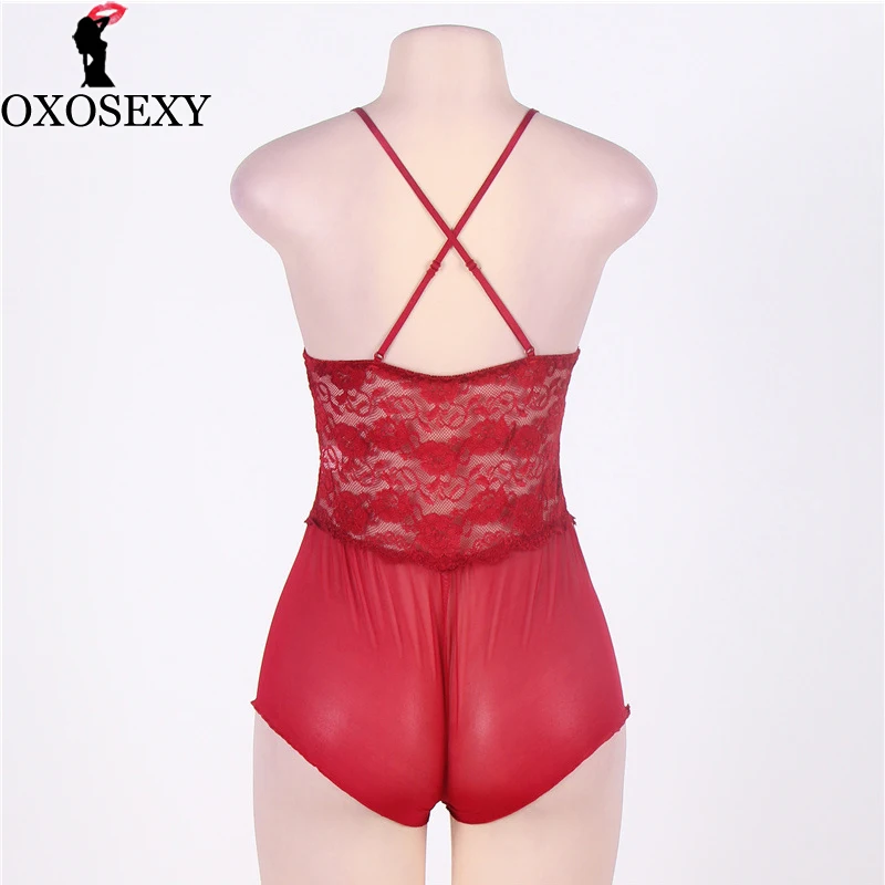 

xxxl 5xl open crotch sexy lingerie hot erotic lace deep v neck teddy sexy erotic underwear lingerie lenceria sexy costumes 143