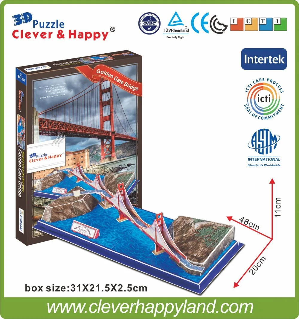 

Лидер продаж, образовательная 3D-головоломка «сделай сам» с мостом золотых ворот