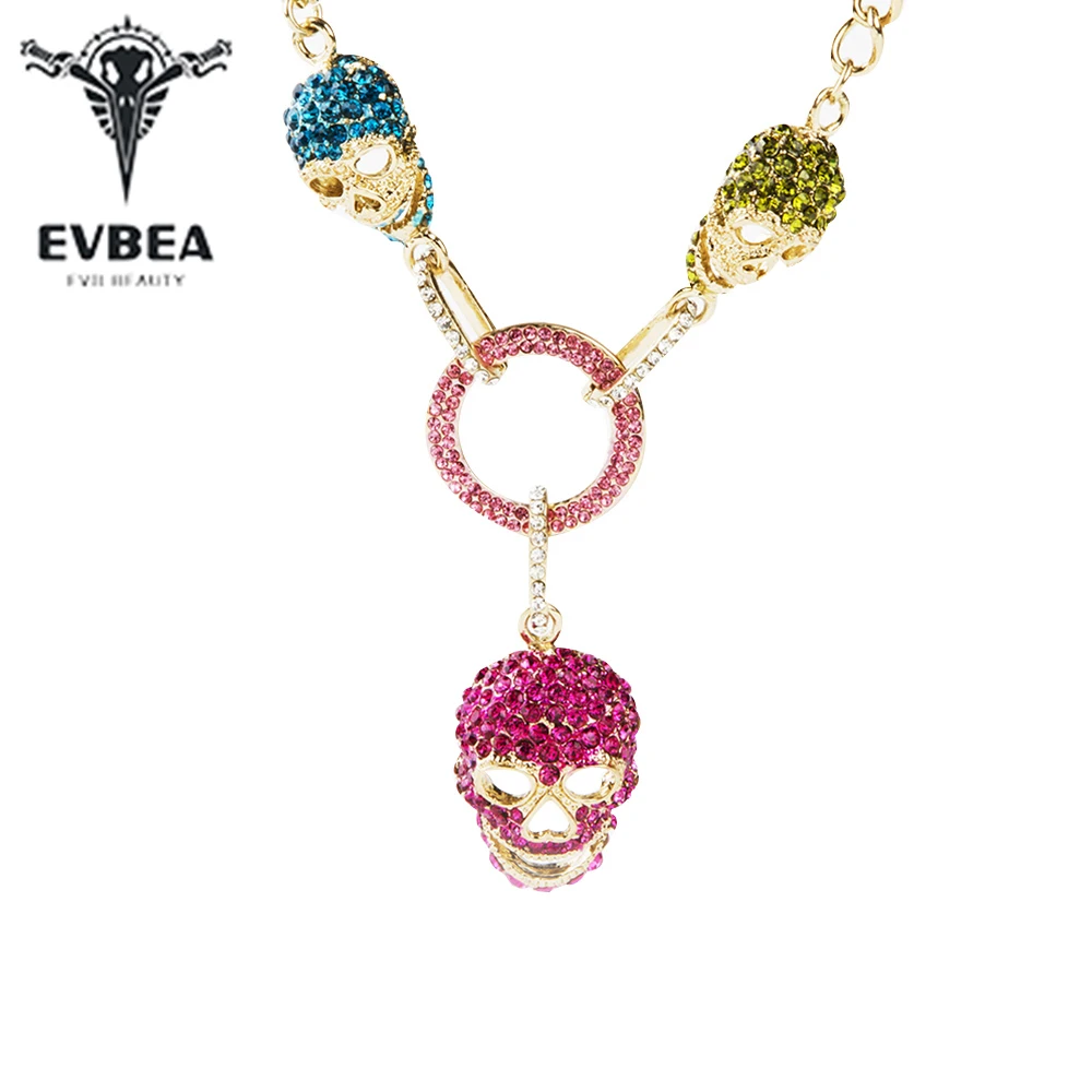 Ожерелье чокер EVBEA с черепом для женщин модные стильные ожерелья подвесками