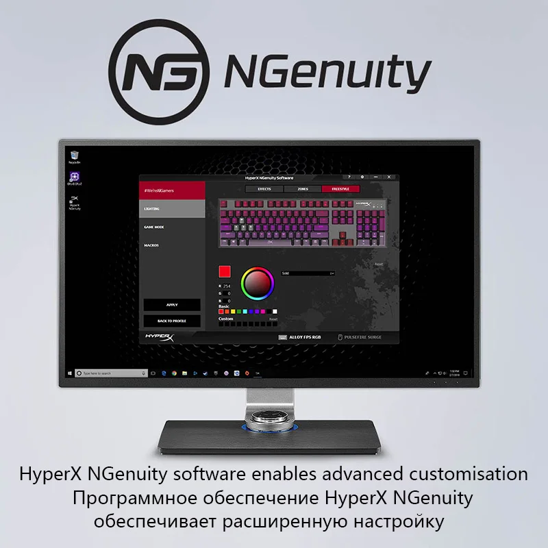KINGSTON HyperX сплав FPS RGB игровая клавиатура электронная Спортивная механическая