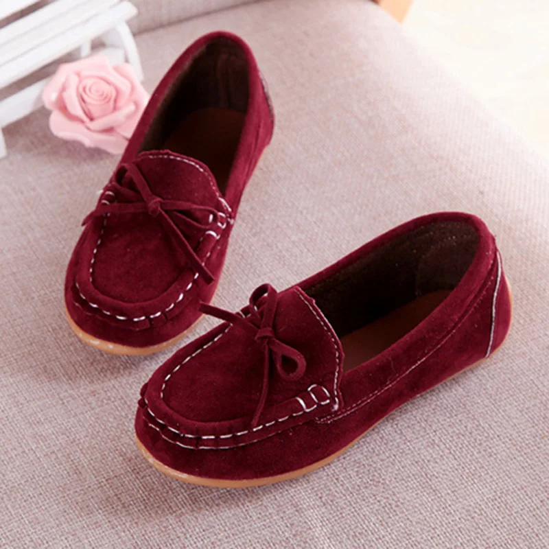All Seasons Children Sneakers Shoes Toddler Girls Casual Soft Sole Loafers PU Leather Kids Anti-Slippery Mocassins | Детская одежда и