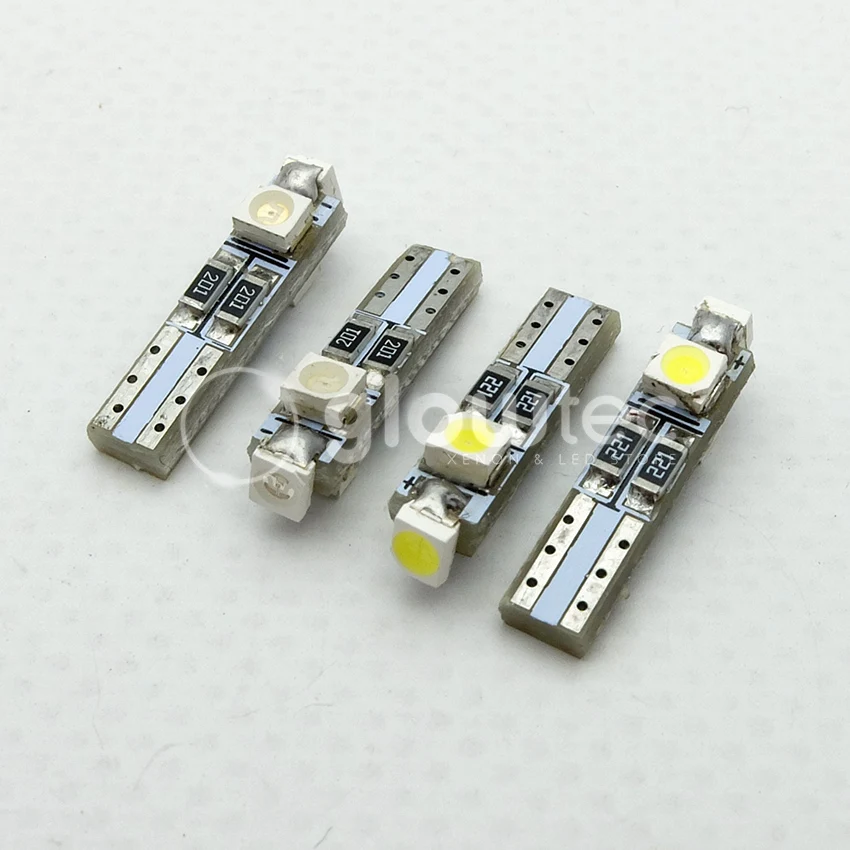 Promotion 4pcs DC12V Car T5 74 17 0.5W 3SMD 1210/3528 3 smd Canbus Error Free LED Light Bulb 7-Colors GLOWTEC | Автомобили и