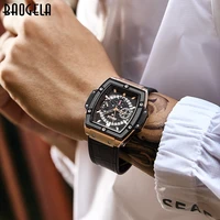baogela brand fashion mens sports waterproof calendar wrist watch square multifunction silicone band mens watch