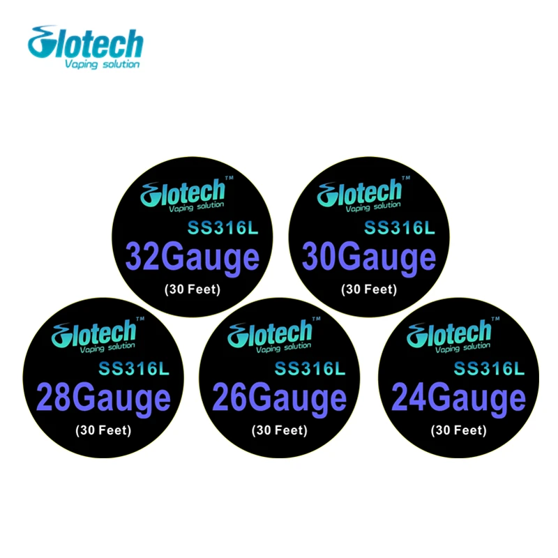 Glotech 10m/roll SS316L Wire heating wires for electronic hookah RDA RBA RTA Atomizer Pre-built Coil Wires DIY vaporizer | Электроника