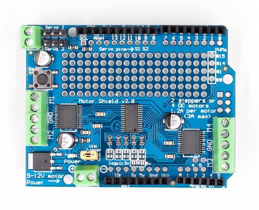 IIC I2C TB6612 Mosfet шаговый двигатель PCA9685 ШИМ Серводвигатель щит V2 для Arduino робота PWM Uno