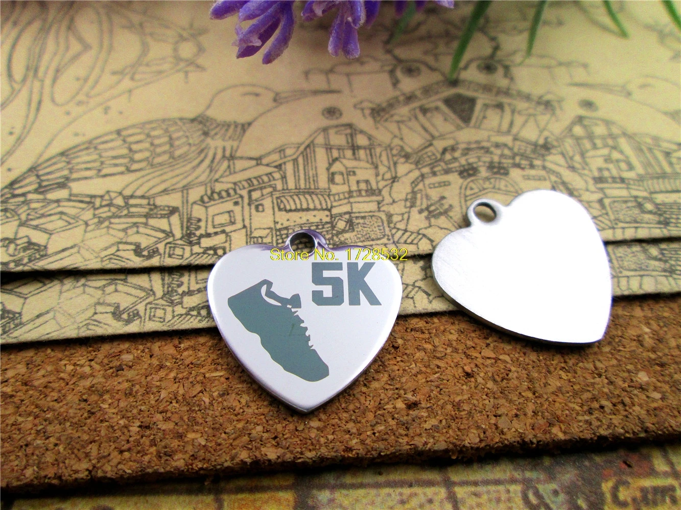

20pcs--stainless steel charms RUNNER ,5Km, 10Km, 13.1, 26.2 ,Marathon charms for necklace/bracelet/keychain DIY jewelry