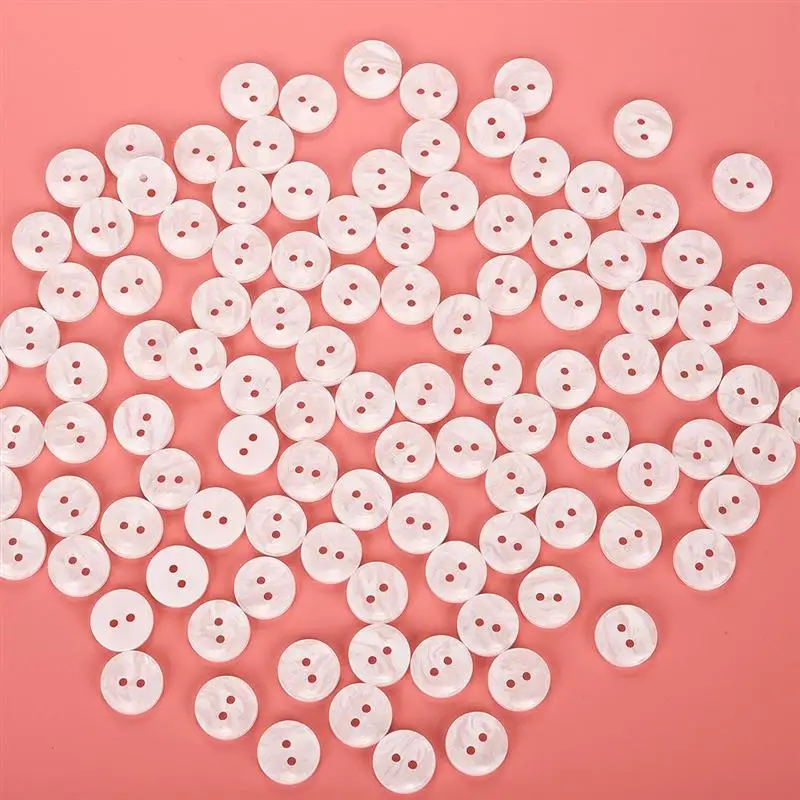 100 шт./лот прозрачные полимерные пуговицы круглые два отверстия 12 5 мм аксессуары