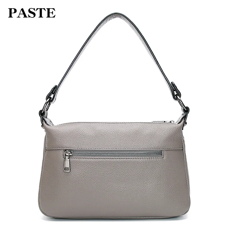 Женская сумка с клапаном из 100% натуральной кожи маленькая мягкой воловьей 5 видов