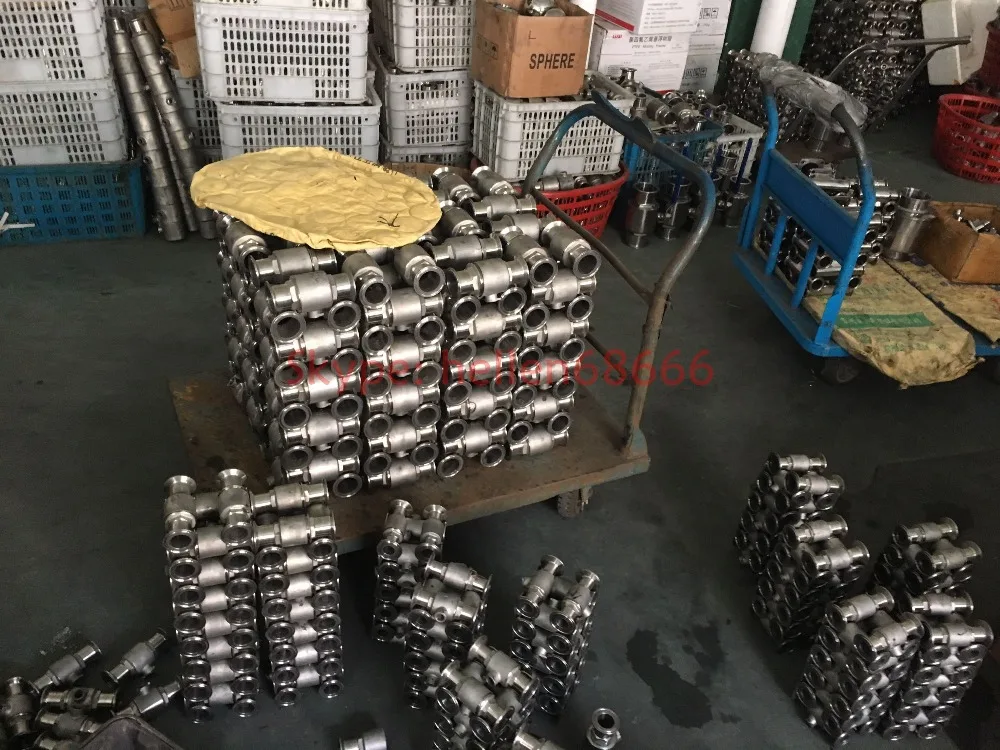 1 &quotDN20 санитарный шаровой клапан из нержавеющей стали 2 способа 304 быстрая