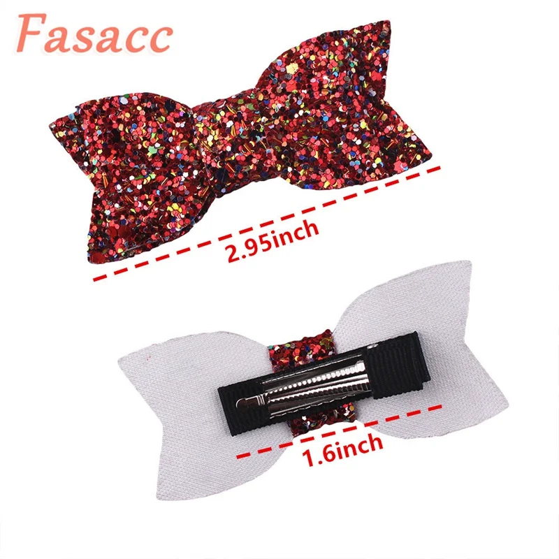 2 шт./лот блестящие заколки для волос детей Детский бант девочек детские с