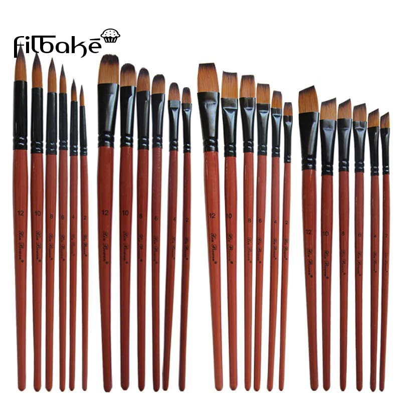 Набор двусторонних нейлоновых кистей для рисования 6 палочек|Ручки и кисти