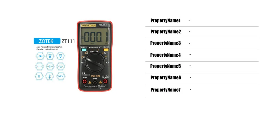Цифровой мультиметр ZT111 Multimetro Транзистор тестер цифровой Mastech uni esr t AC/DC Voltag rm101 клещи мультиметра