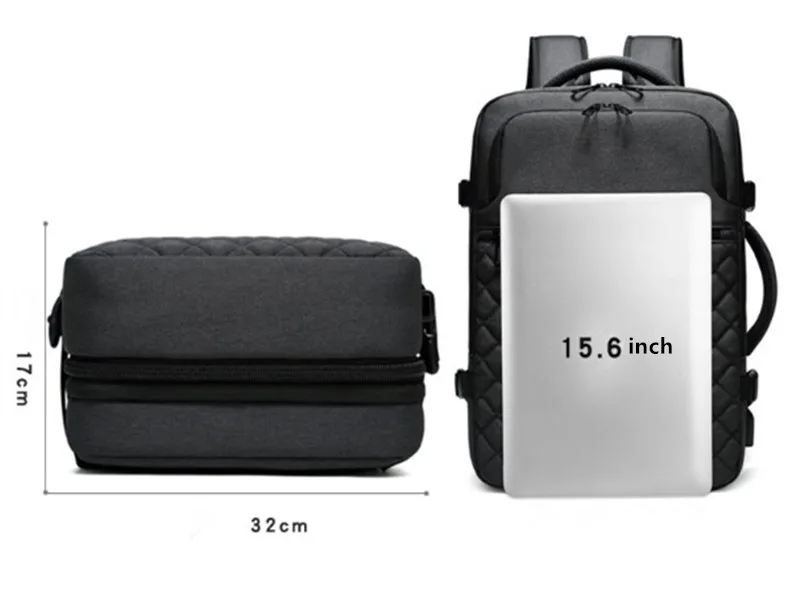 Wear resistant breathable men backpack waterproof business travel computer large backpacks can expand laptop school bag man bags