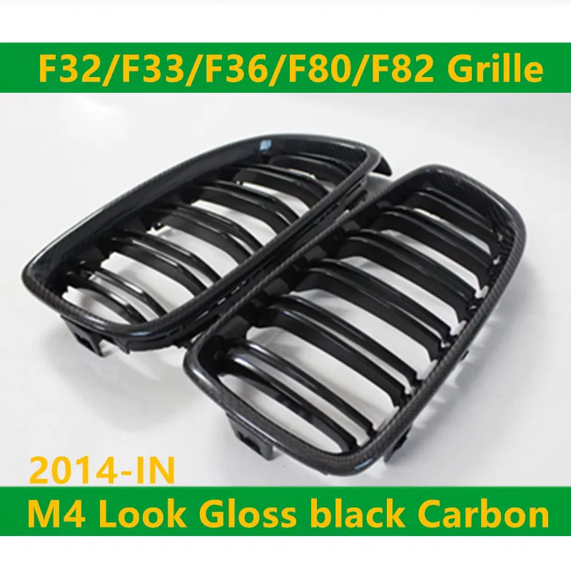 F32 F33 Передняя решетка для почек из углеродного волокна BMW M4 F82 M3 F80 F83 2014 + 428i 420i