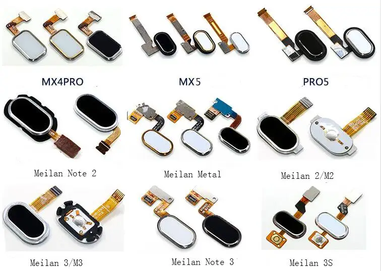 Для Meizu M2 M3 Note 3 Meilan note 2 metal MX4 Pro MX5 PRO 5 Кнопка Home отпечатков пальцев Touch ID сенсор гибкий кабель лента