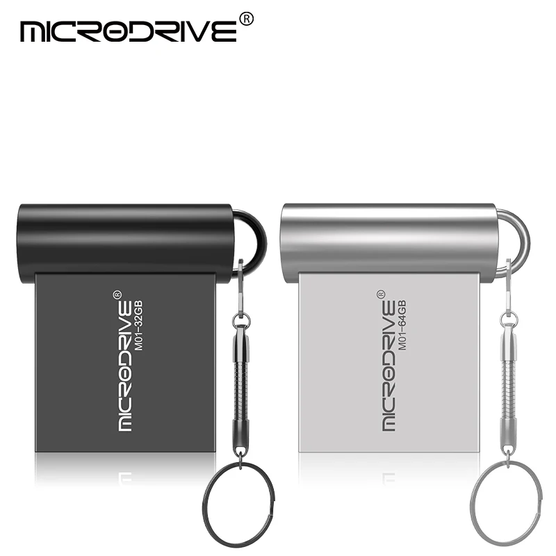 Водонепроницаемый супер мини металлический USB флеш-накопитель 128 Гб 64 ГБ 32 ГБ 16 ГБ 8 ГБ 4 ГБ карта памяти Флешка u-диск с брелоком