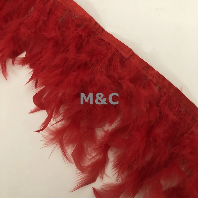 

Wholesale 10Meters/Lot Turkey Feather Fringe Trim 4-6inch Marabou Feathers Trimming Skirt Dress Trims Ribbon Feathers for Crafts