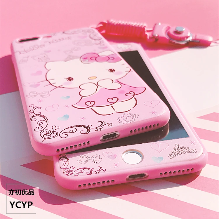 Для iphone XS Max милый Cardcaptor Sakura задний Чехол+ пленка для экрана из закаленного стекла, Девушка Мягкий чехол для iphone X XR 6 7 8plus