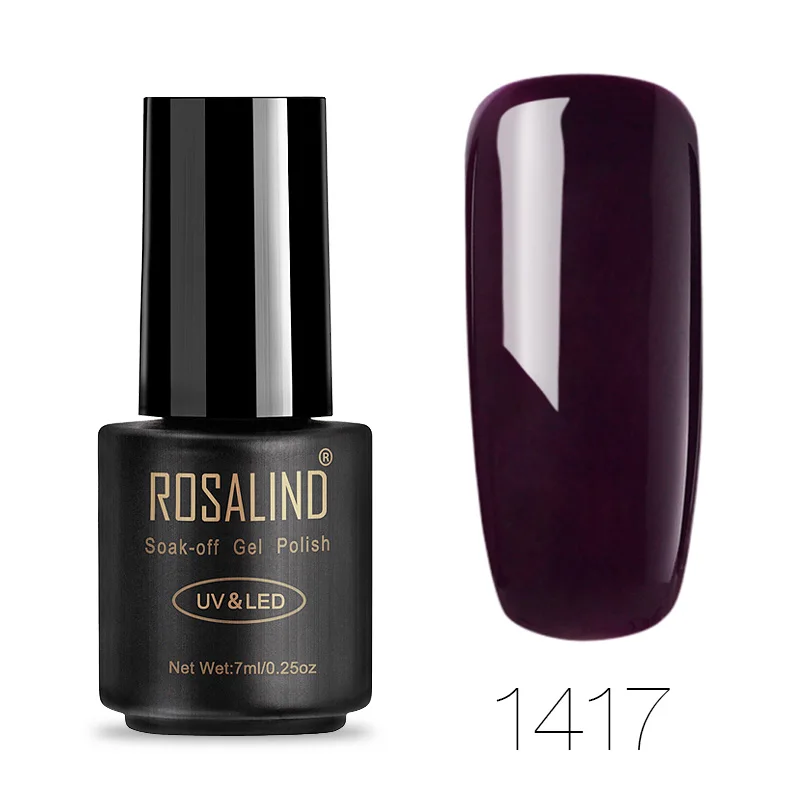 1417 ROSALIND 7 мл Гель-лак для ногтей Классическая серия 1323-1864 цвет Vernis Топ основа под лак искусство долговечный Замачивание Топ гель лак - Цвет: 1417