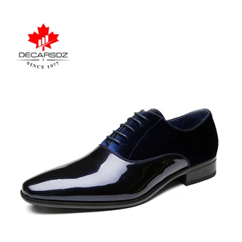 Мужские классические туфли DECARSDZ, весна, свадьба, мода, офис, Высококачественная кожа, удобные деловые мужские туфли, мужская обувь 2022