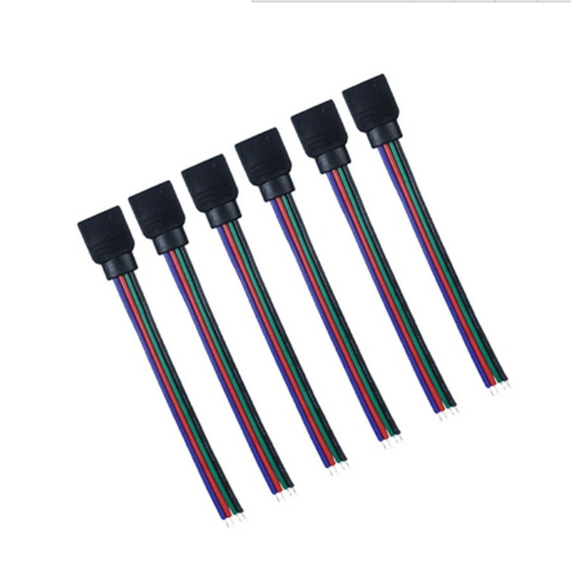 4-контактный разъем для печатной платы 100 шт. провод светодиодные ленты RGB кабель