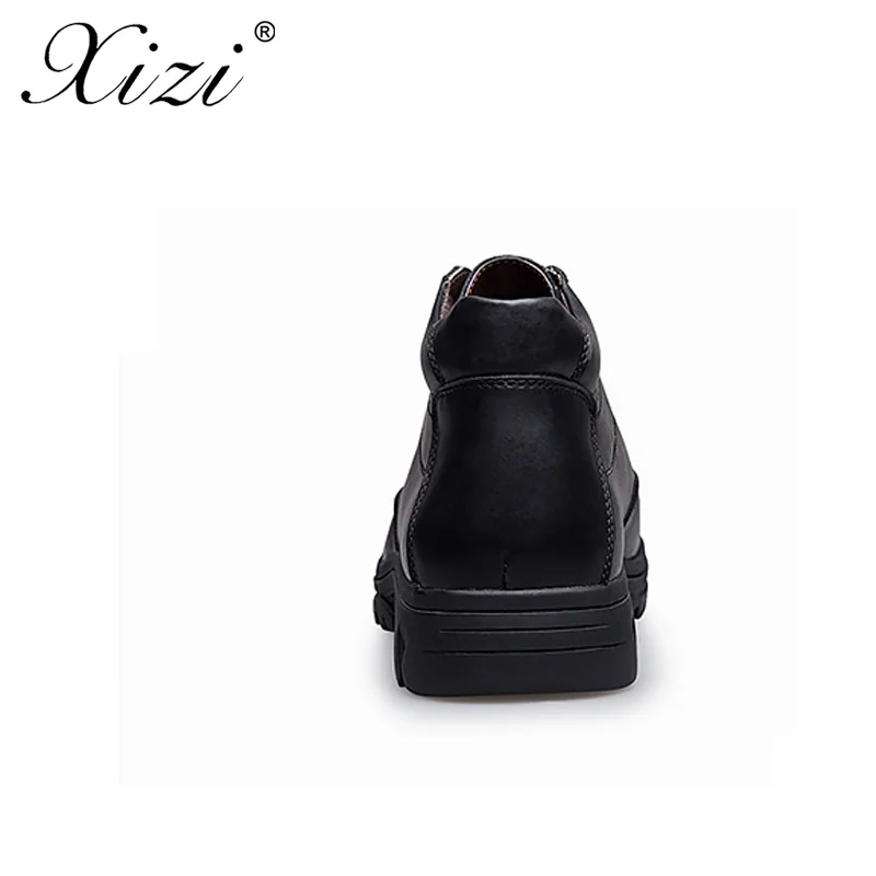 Мужские теплые мотоциклетные ботинки XIZI черные повседневные в классическом