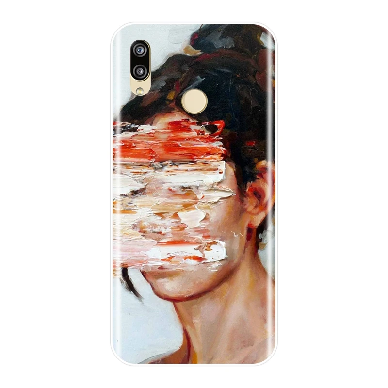 Задняя крышка для Huawei P8 P9 Lite Mini 2017 Art Girl мягкий силиконовый чехол телефона P20 Pro P10