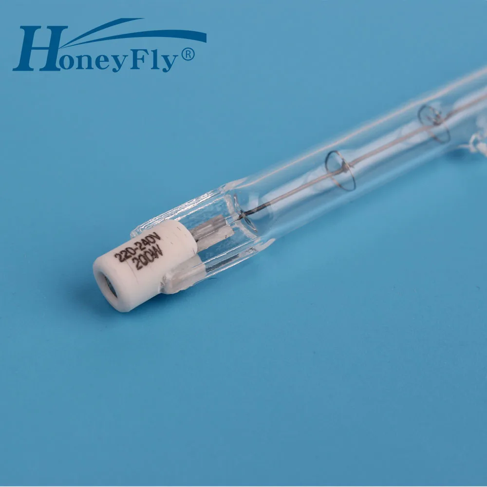 HoneyFly 10 шт. 118 мм галогенная лампа J118 220 V/110 V 150W200W 250 W 300 W 500 W R7S двухсторонняя нити потолочные светильники кварцевая трубка