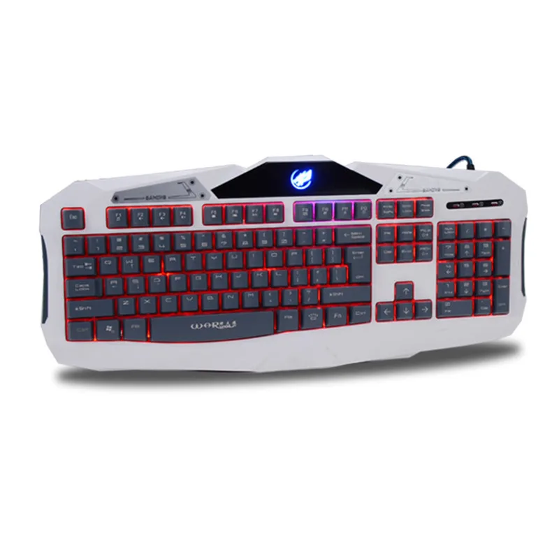 Профессия Красный/Фиолетовый/Голубой Подсветкой LED Pro Gaming Keyboard 104CK Проводной USB
