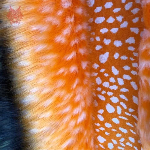 Orange white Высокое качество Ананас Стиль Косплей 2,5 см плюшевая ткань искусственный мех 180*50 см для осени и зимы воротник ковер tela peluche SP5779 - Цвет: Orange white