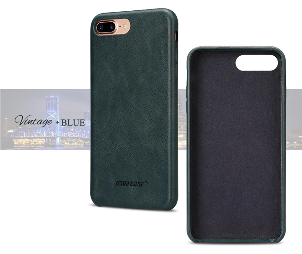 Jisoncase, кожаный чехол для iPhone 8, 8 Plus, чехол из натуральной кожи iphon, роскошный тонкий чехол для iPhone 7, 7 Plus, чехол