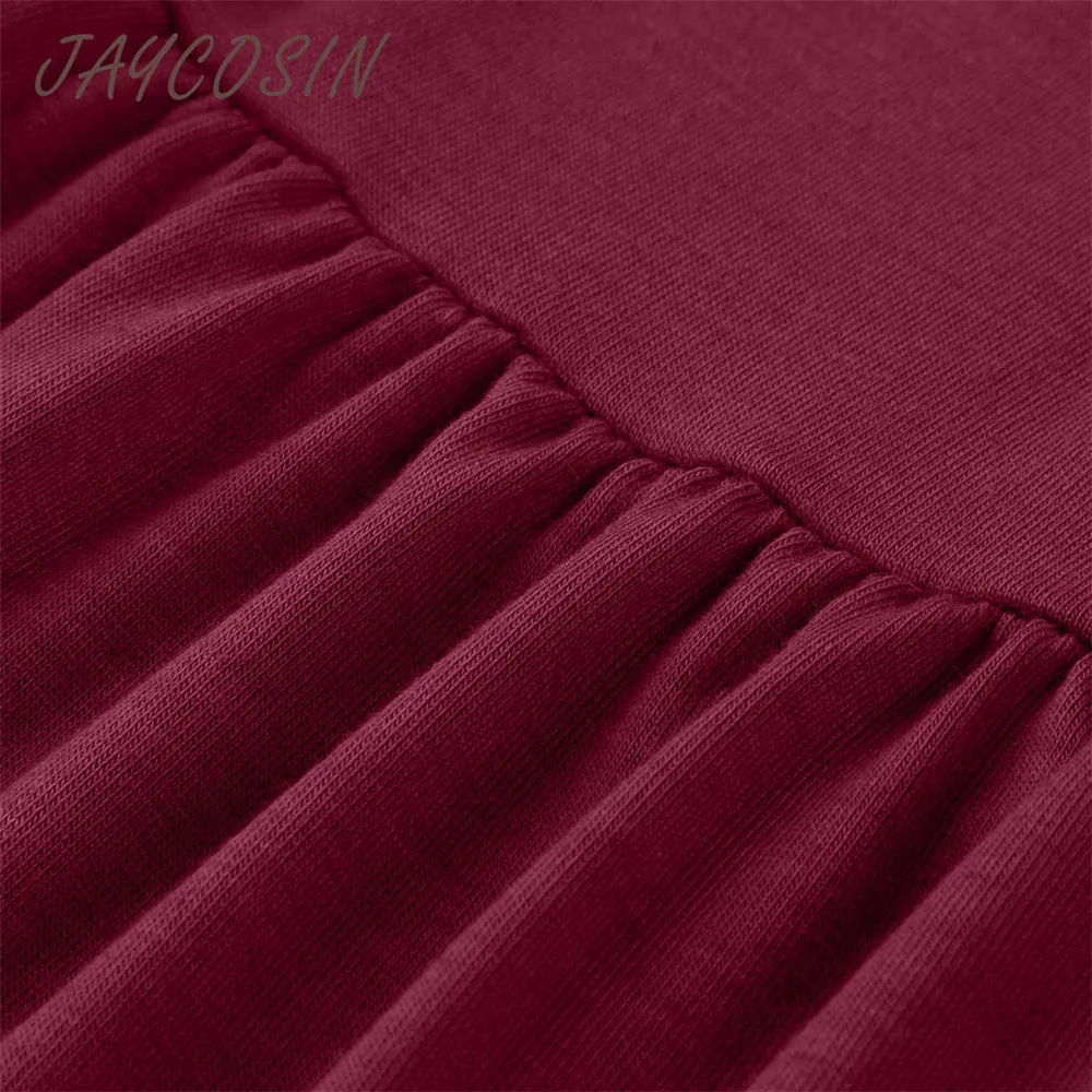 Одежда JAYCOSIN сексуальная женская футболка из полиэстера топ с оборками коротким