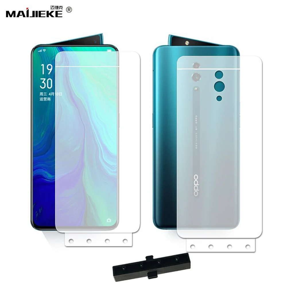 

2PCS 6D Soft HD Clear Full Cover Front+Back TPU Nano For OPPO reno Hydrogel Film Screen protector Film Not Glass