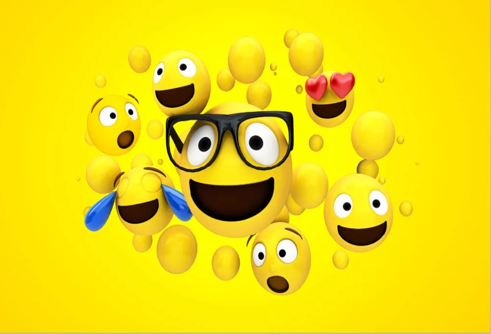7x5FT сердце любовь смайлы emoji узор стены фотостудия реквизит фонов задний план