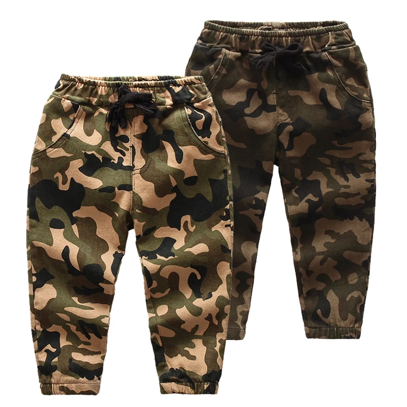 Камуфляжные штаны детская одежда хлопковые повседневные Одежда для маленьких