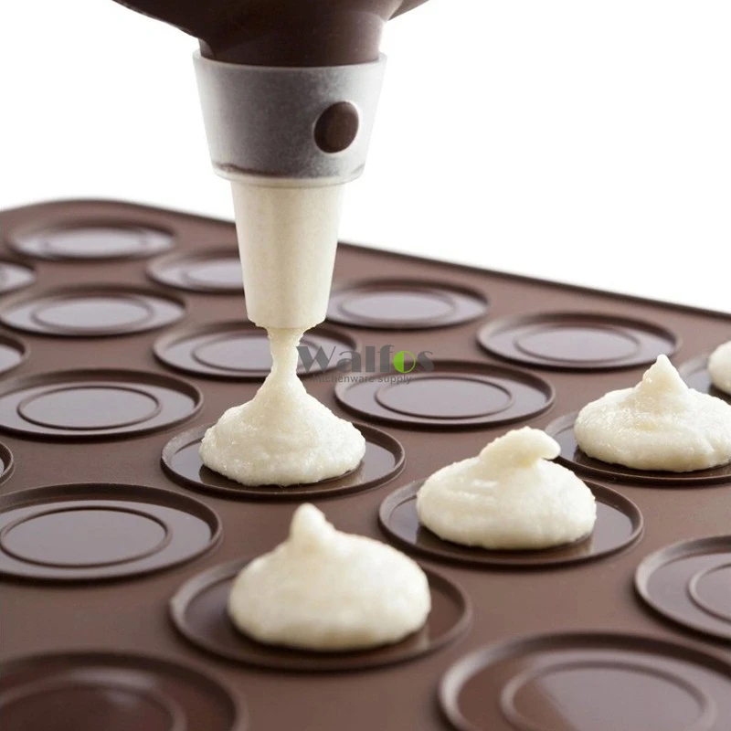 WALFOS силиконовые 48 полости кексы/миндаль круглые инструменты для выпечки выпечка